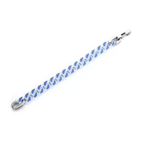 White & Blue Cuban Chain Bracelet