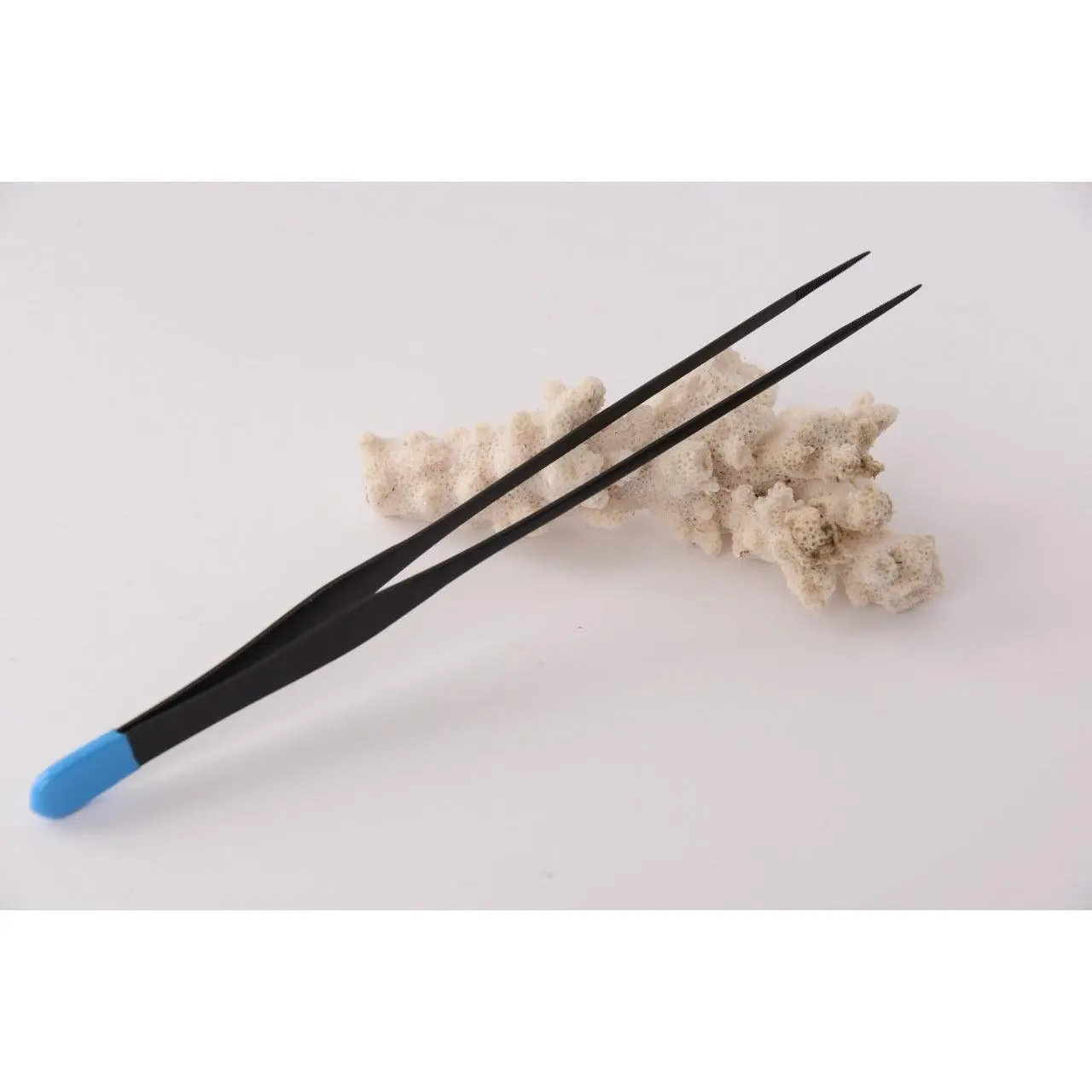 Precision Tweezers 10" Sharp Point with Micro-Serrated Tips & Secure Thumb Grip for Planting and Substrate Penetration