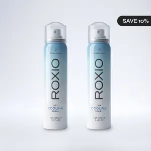 ROXIO Dry Cooling Spray - 3.4 FL OZ / 100 ml - Instantly Cools Down Body Temperature - Suitable for All Skin Types - Perfect for Everyday Support, Outdoor Activities, Hot Flashes, Sports & Exercise