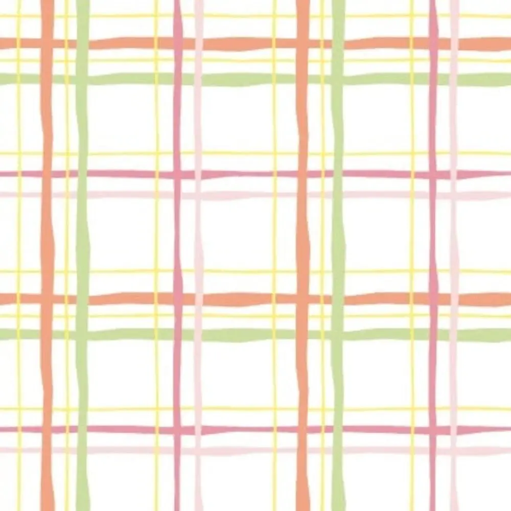 Savannah Plaid White Flannel Fabric