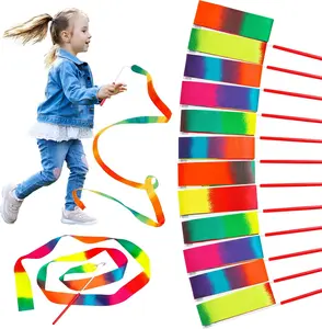 JoyCat Silky 200cm Dance Ribbons, 12/24-Pack Unisex Kids' Party Favors, Gymnastics Goody Bag Gifts, Party Decoration Supplies for Birthday & Wedding,summervibes