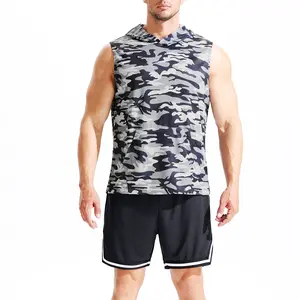 NELEUS Men’s 3 Pack Camo Sleeveless Hooded Workout Vests, Athletic Tank Tops summerwins