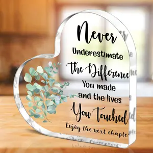 1pc Acylic Retirement Gifts for Women Coworker Going Away Gifts Leaving Gifts New Job Farewell Gift for Coworkers Retired Friends Leader Boss Colleague Doctor Decor Signs