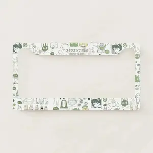 Studio Ghibli Aesthetic License Plate Frame Kawaii Anime Car Decor For Truck SUV Totoro Spirited Away Gift Idea For New Car Owner For Women