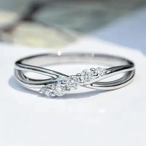 Elegant Cross Design,  Fashion Rhinestone Decorated All-match Accessories for Wedding Party, Wedding Promise Beautiful Rings, Engagement Gift for Women, Wedding Engagement Jewelry