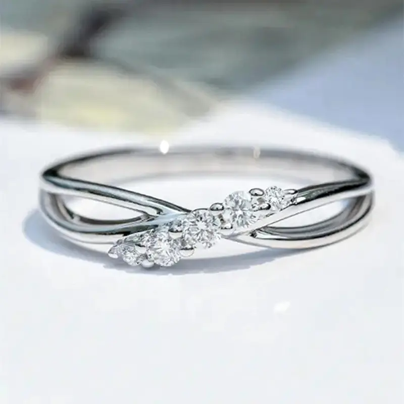 Elegant Cross Design, Fashion Rhinestone Decorated All-match Accessories for Wedding Party, Wedding Promise Beautiful Rings, Engagement Gift for Women, Wedding Engagement Jewelry