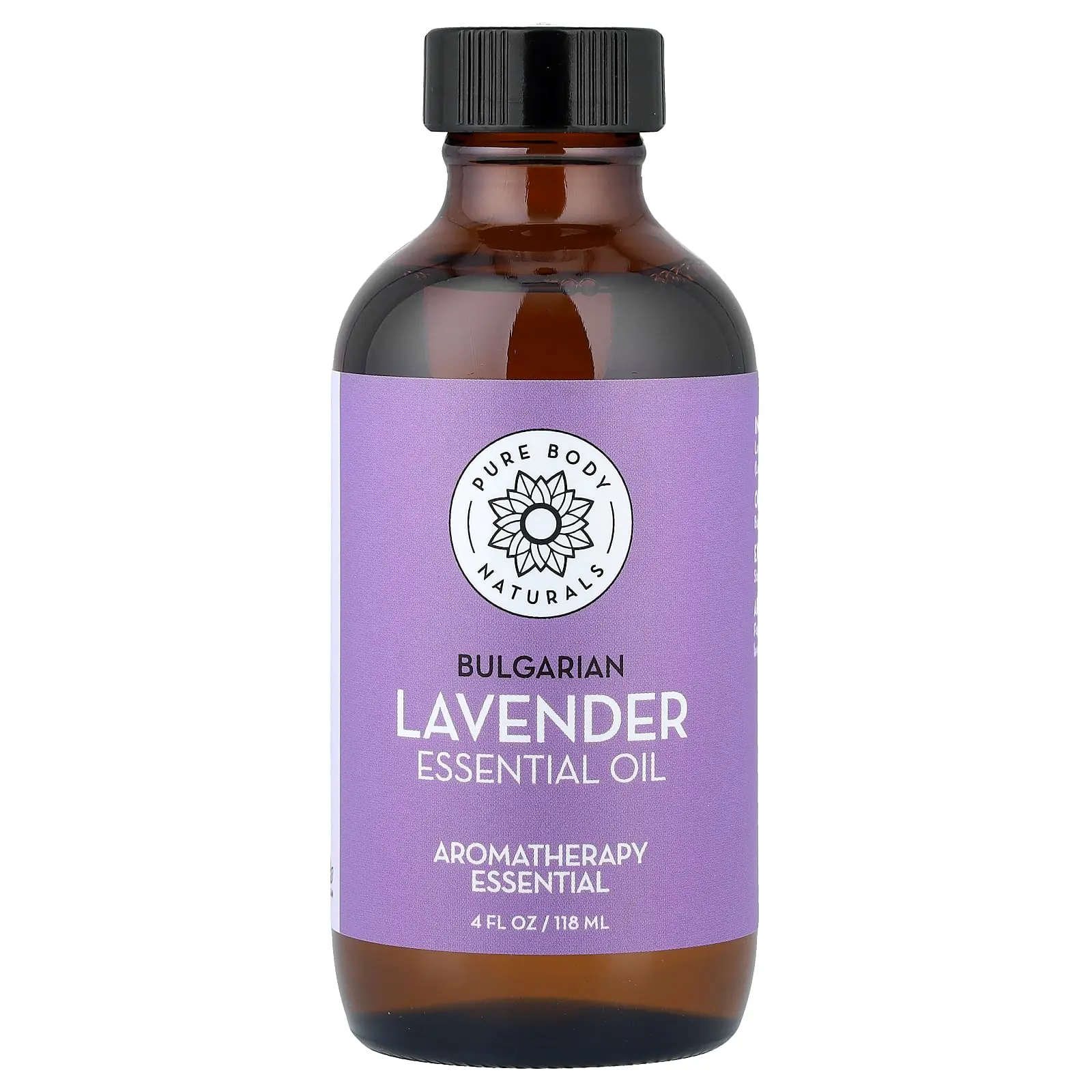 Pure Body Naturals Essential Oil, Bulgarian Lavender, 4 fl oz (118 ml)