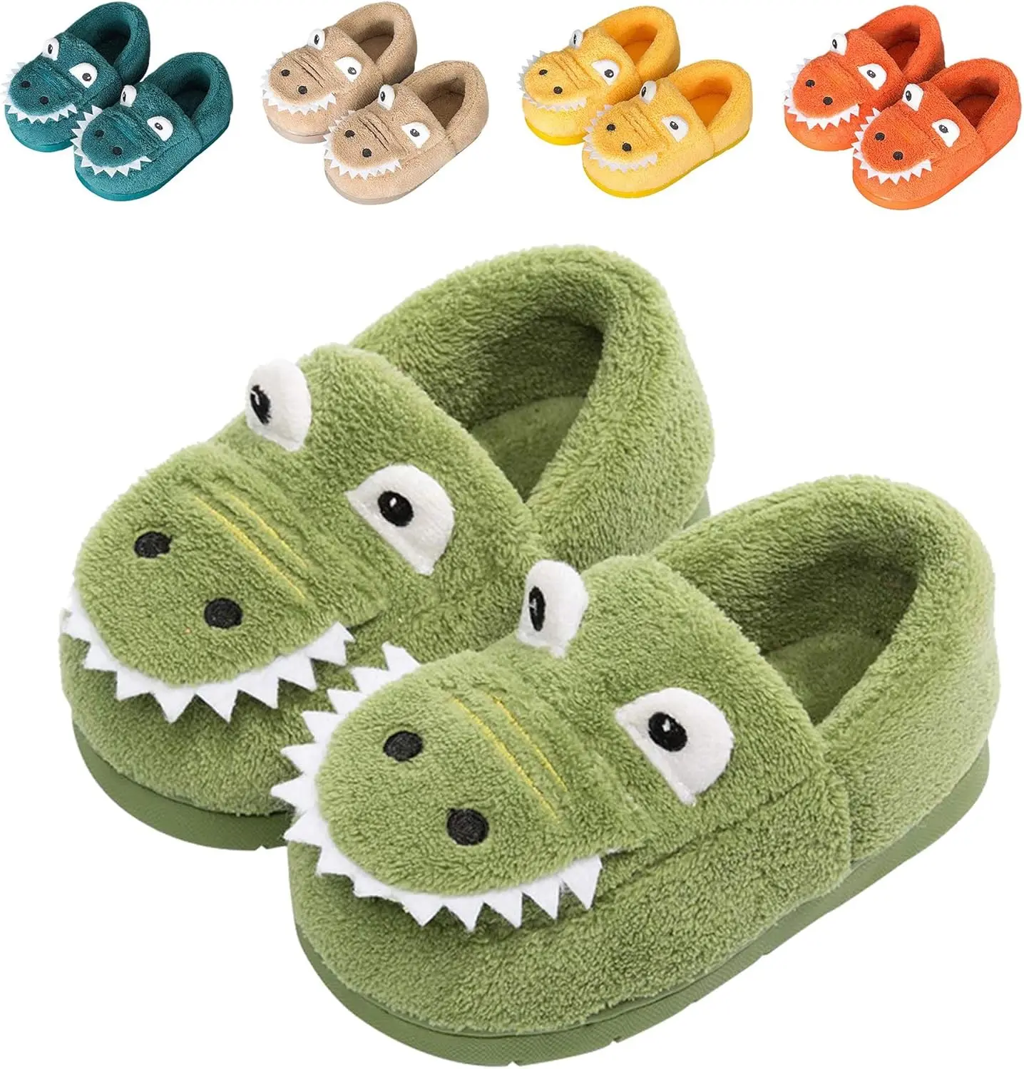 Toddler Slippers Boys Girls Little Kids Dinosaur House Shoes Cute Bunny Slipper for Home Indoor Winter Bedroom Non Slip Soft Plush Rabbit Warm ShoesGift.