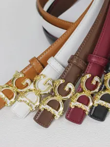 Vintage British & American Style Letter Buckle Belt, Fashionable Design for Jeans and Shorts, Casual All-Season Accessory