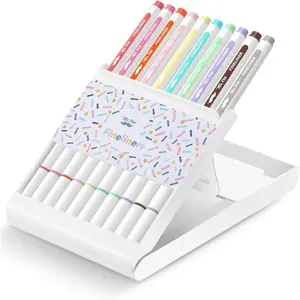 - Colored Fineliner s with Stand, 10 Pack, Fine Point, Smooth  Journaling s for Detailed Drawing, Note-Taking, Coloring, Sketching, Planning & Art Projects, School Supplies