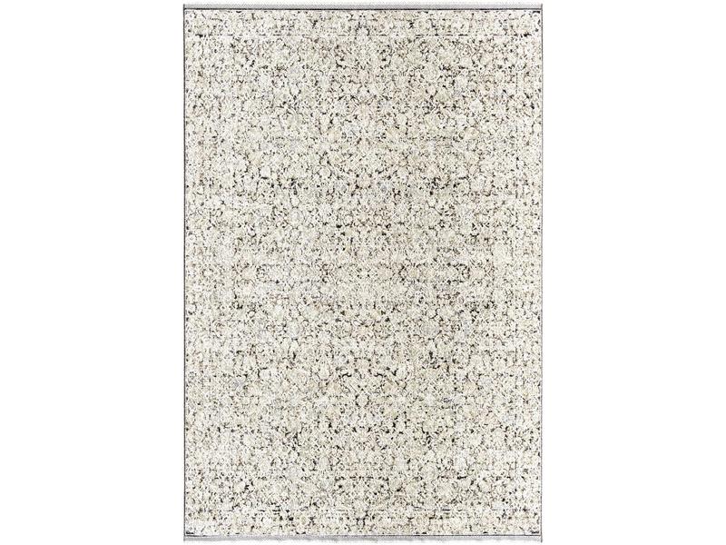 Livabliss RVD2300-23 Classic Machine-Woven Indoor High-Traffic Rug - Rectangle Shape, 2'x2'11", Polyester Face, Light Slate Multi-Color, Medium Pile, Fringe Detailing, Soft Texture