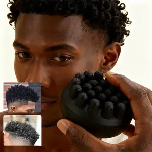 Silicone Curl Brush, Portable Dreadlocks Comb, Afro Twist Styling Brush for Natural Curly Hair