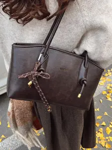 26 Women's Elegant Solid Color Shoulder Bag, Fashionable Large Capacity Crossbody Bag for Daily Used, Casual Trendy Versatile High-quality Daily Commuting Bag, Daily Commuting Purse, Versatile Shoulder Bags