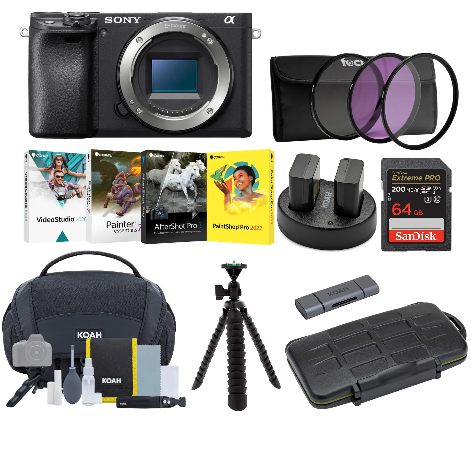 Sony a6400 Mirrorless Digital Camera (Body Only) with Software Suite Bundle