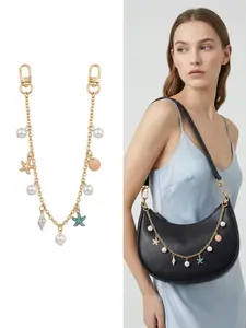 Boho Beach Style Handbag Decorative Chain Faux Pearl Purse Charm with Sea Shell Starfish Pendant Charm Accessory Women's Bag Accessories Accessories For Bags