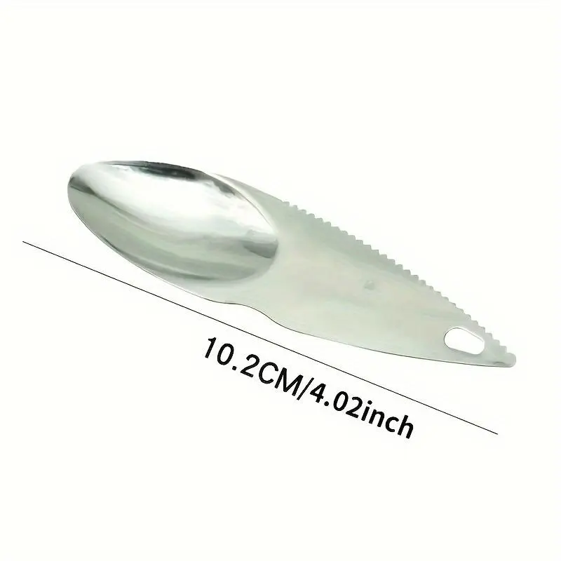 Stainless Steel Kiwi Peeler - Rust-Resistant, Durable Kitchen Utensil with Comfortable Grip, Easy-to-Clean Design for Peeling, Scooping, Serving (No Seasonal Restrictions High-Quality Gadget)