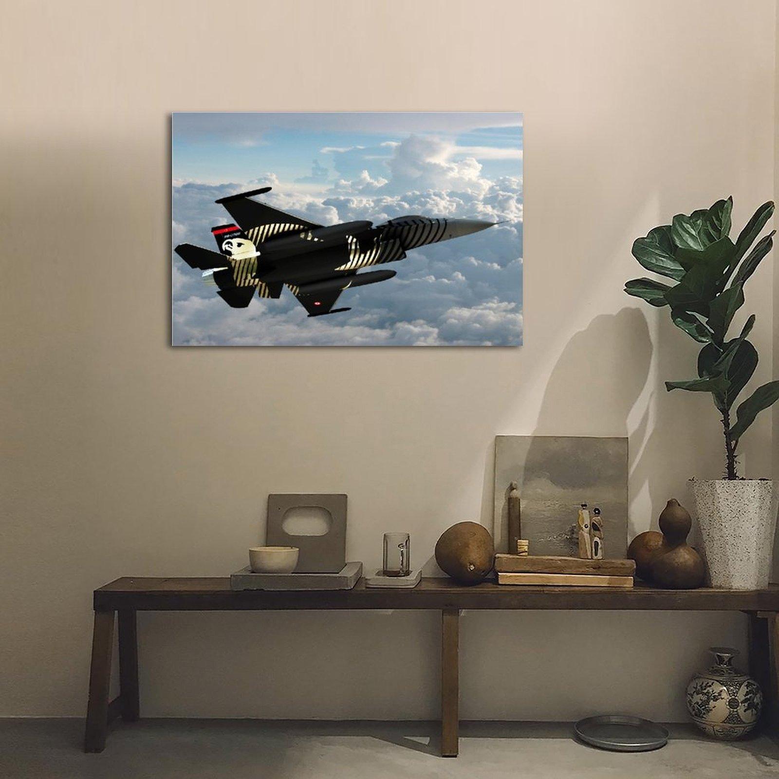 Military Fighter Poster F-16 Fighting Falcon Poster Decorative Painting Canvas Wall Art Picture Print Modern Family Bedroom Decor