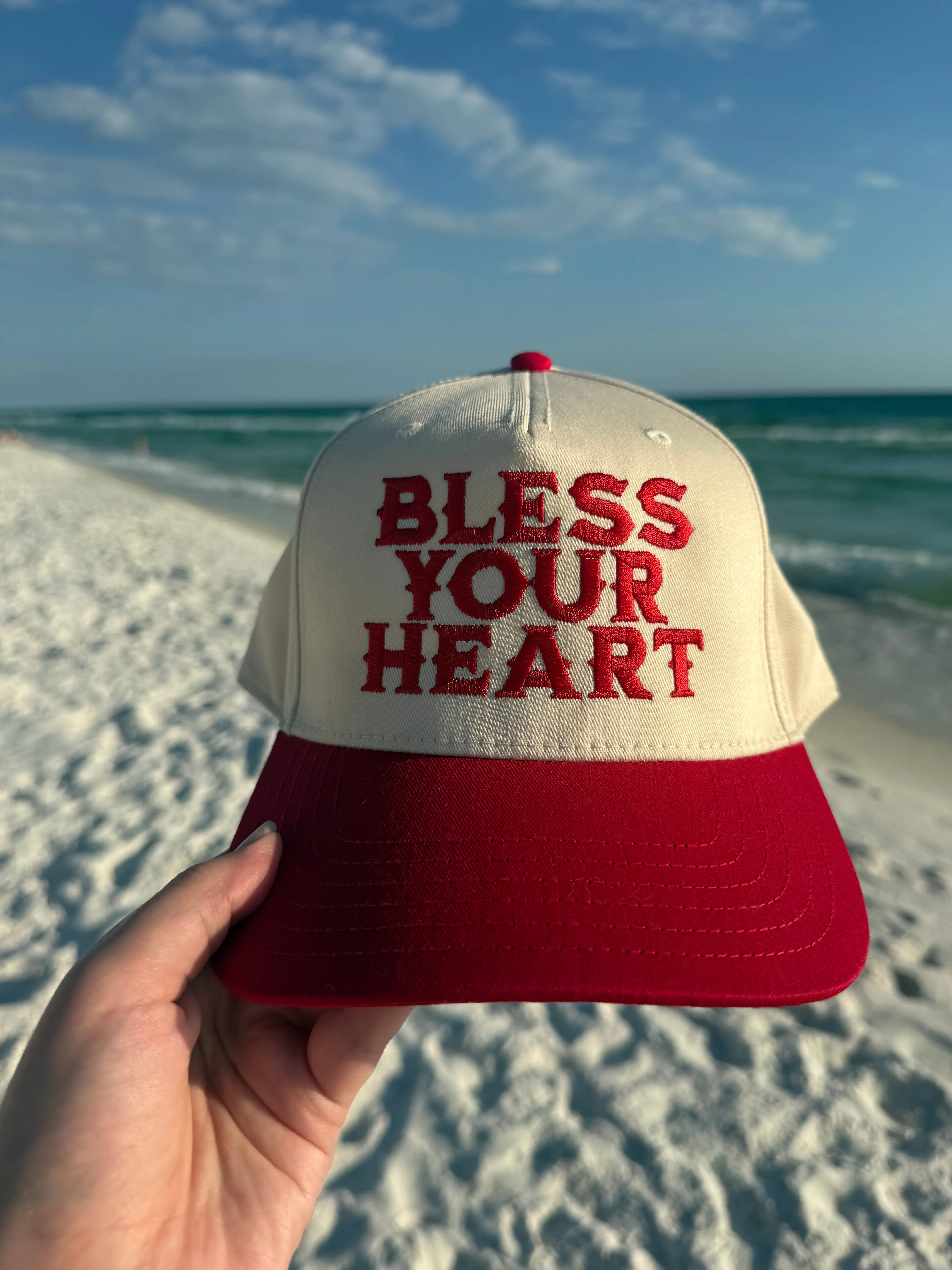 BLESS YOUR HEART Embroidery SnapBack Hat