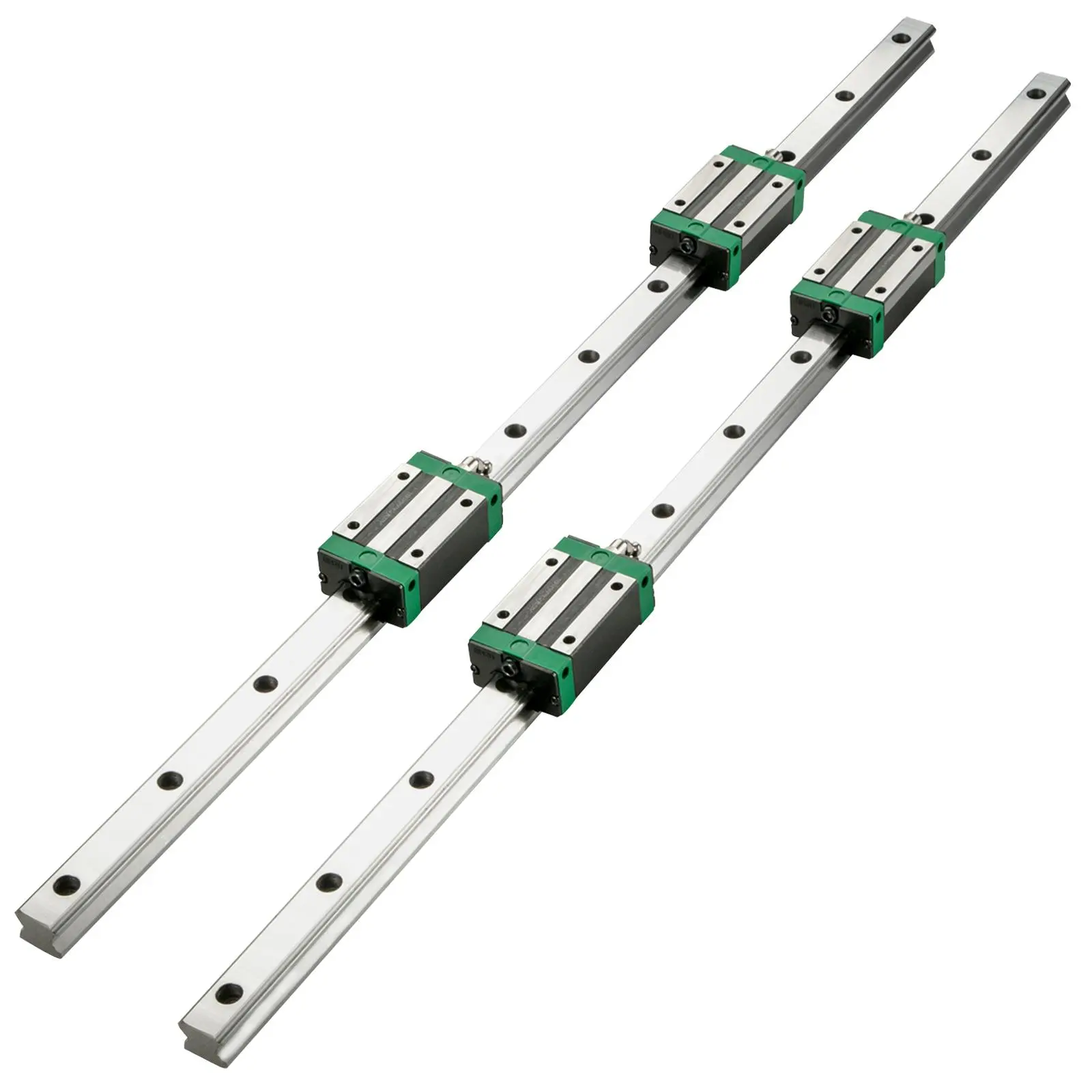 【Summerfinds】VEVOR 2PCS Linear Rail 0.79-67 Inch, Linear Bearings and Rails with 4PCS HSR20 Bearing Block, Linear Motion Slide Rails Plus for DIY CNC Routers Lathes Mills, Linear Slide Kit fit X Y Z Axis