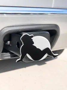 Mudflap Fat Guy Trucker Symbol Trailer Hitch Receiver Cover Plug 2" Receiver New  Universal Compatible Truck SUV Models