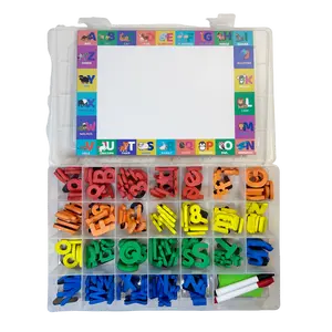 Channie’s Magnetic Letters and Numbers Set with Dry Erase Magnetic Board, 240 Pieces