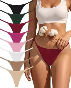 Ribbed Cotton G-String Thongs