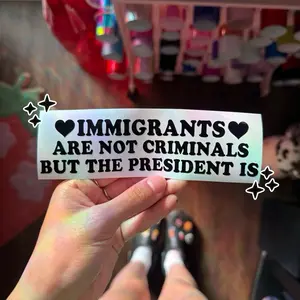 Immigrants are NOT Criminals Vinyl Car Decal | Laptop  Decal | Car Window Bumper Sticker