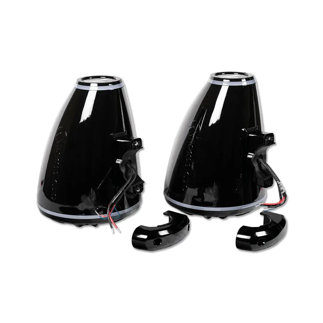 Nemesis Audio WAKE-8 8″ Marine Tower Speakers 500W RMS w/ RGB Lighting & Horn Loaded Drivers