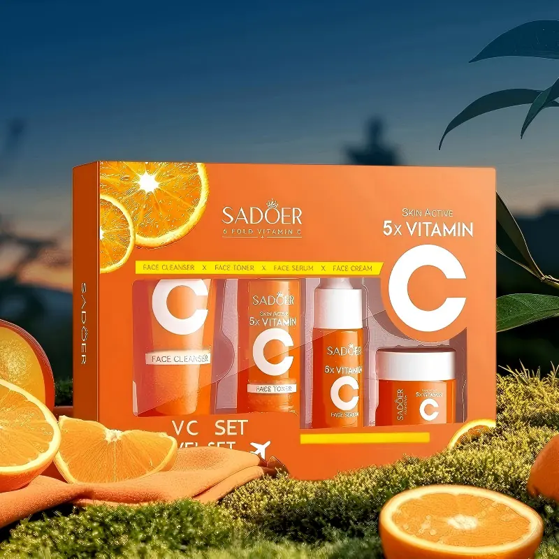 SADOER Skin Active 5X Vitamin C Skincare Travel Set for Business