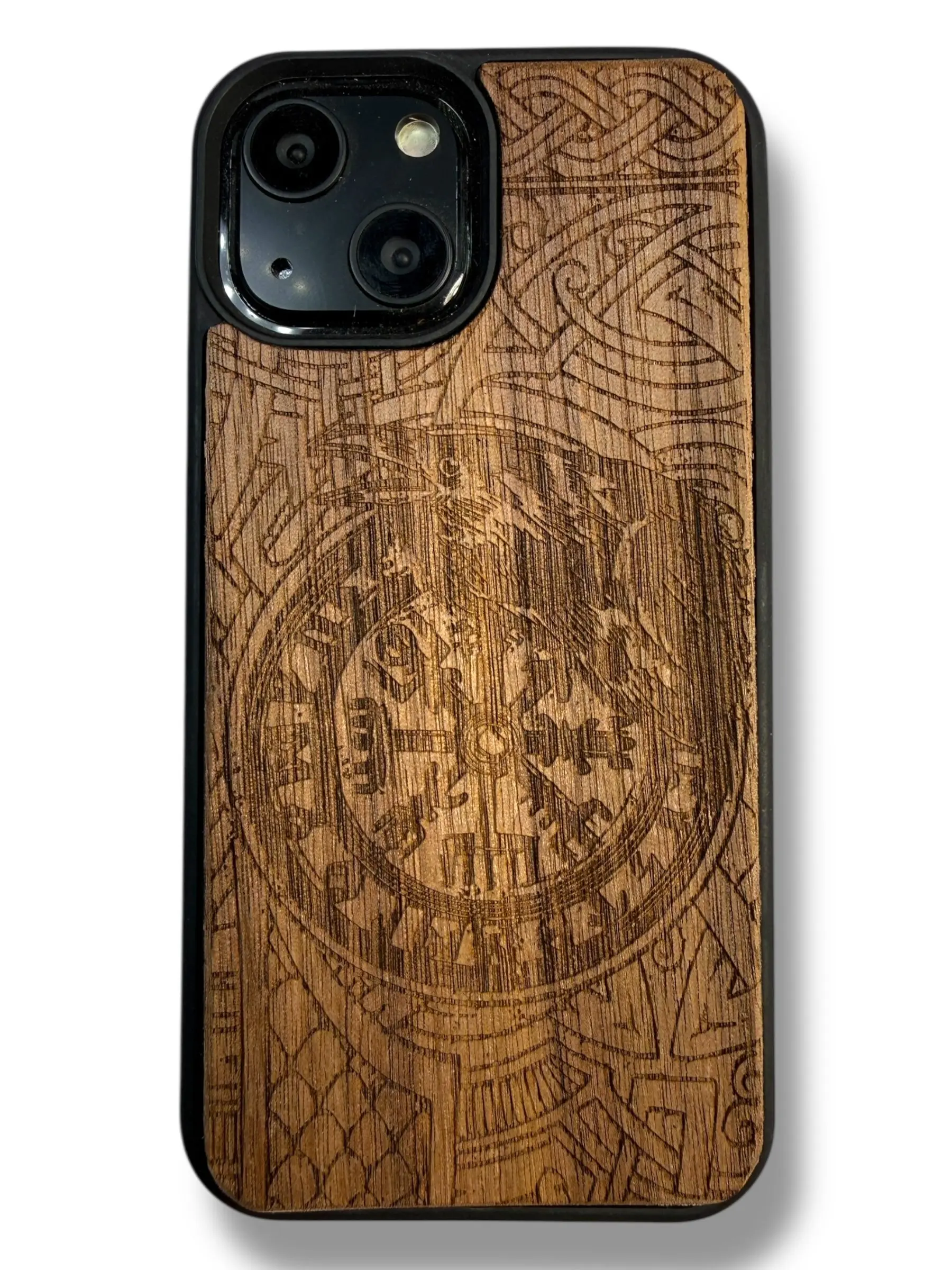Viking Crow Raven  Wood Phone Case - Huginn