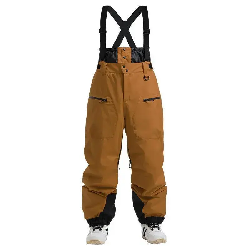 New with thickened shoulder straps cotton insulation, single double board windproof and waterproof, winter ski pants for men New with thickened shoulder straps cotton insulation, single double board windproof and waterproof, winter ski pants for men