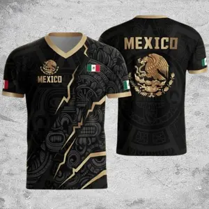 Mexico Soccer Jersey Custom Name Number Men's Jersey, Mexico Flag Football Shirt For Fans 3D Round neck Jersey, Football Shirt Jersey, Soccer Team Jersey, Oversized Vintage Jersey, Soccer Merch, Gift for Soccer Fans
