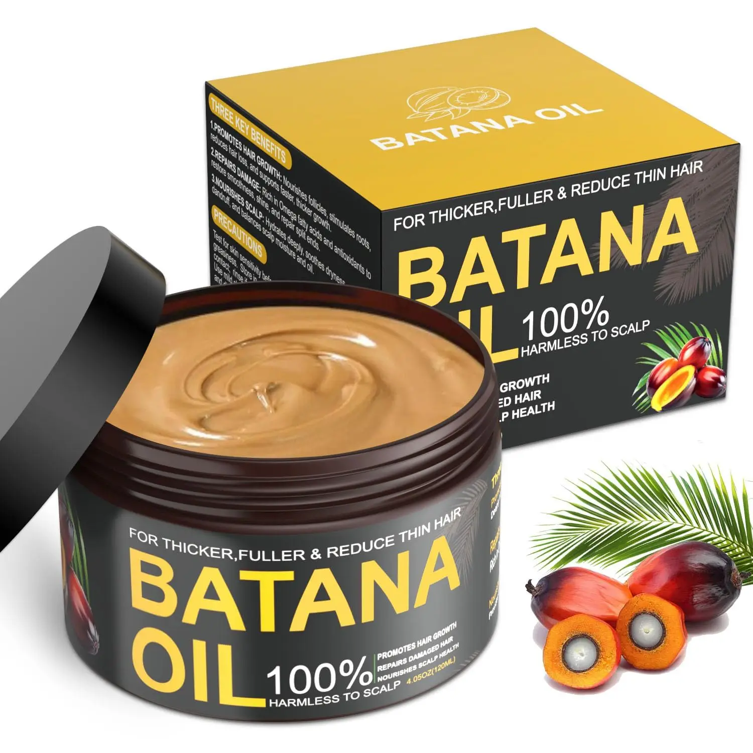 Batana Oil Paste, 100% Natural Organic Batana Oil, Hair & Scalp Care, 4.05 Oz Batana Oil Paste, 100% Natural Organic Batana Oil, Hair & Scalp Care, 4.05 Oz