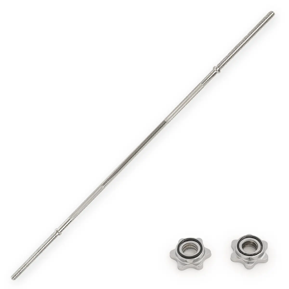 Sunny Health & Fitness 60" Threaded Barbell with Star Locking Collars Sunny Health & Fitness 60" Threaded Barbell with Star Locking Collars