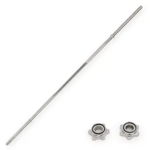 Sunny Health & Fitness 60" Threaded Barbell with Star Locking Collars
