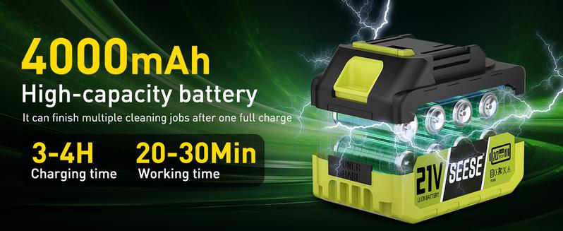 【TikTokShopHolidayHaul】SEESE Cordless Pressure Washer and Single Port Charger Base, Bottle Portable Washer for Car,Home Cleaning & Garden Watering Gift for Thanksgiving,Christmas,New Year