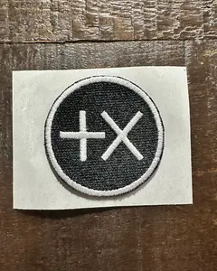X Embroidered Hat Patch - Customizable Design for Various Headwear Styles