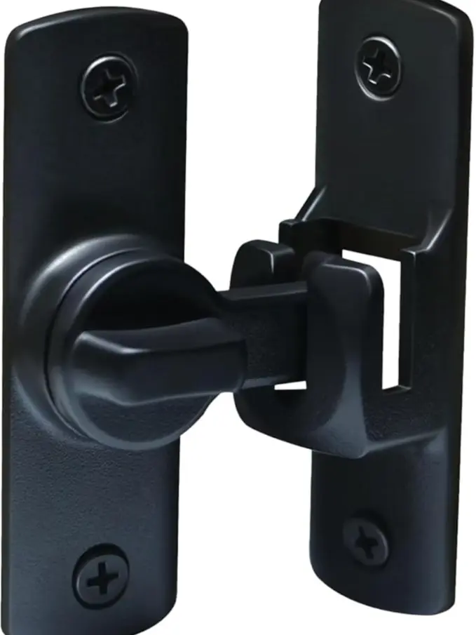 Upgraded Barn Door Lock - 90/180 Degree Flip Door Latch, Protecting Safety Sliding Gate Latches for Barn, Garden, Bathroom, Cabinet, Window, Sliding Door