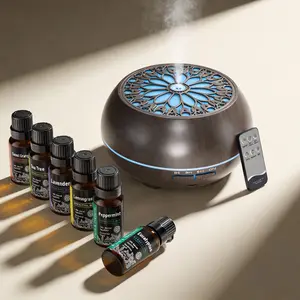 550ml Large Room Essential Oil Diffuser with Remote Control 6 Blends 7 Color Lights Auto Shut Off for Aromatherapy diffuser