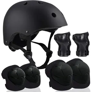 Adjustable Kids Helmet Protective Gear Set for Ages 5-16 Toddler Boys Girls Youth, with Elbow Knee Wrist Pads for Skateboarding Bike Riding Scooter Inline Skating Longboard Roller Skate Multi-Sports