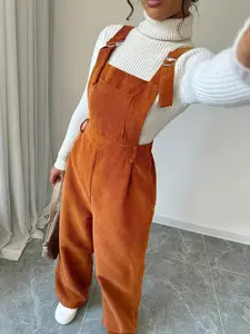 Women's Loose-Fitting Straight-Leg Adjustable Overall Pants, Womenswear, Soft Comfortable Daily Wear, Stylish Women's Clothing for Casual & Everyday Use