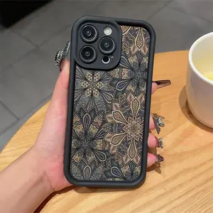 Phone Case - A High Bamboo Black Retro Totem TPU Shockproof Full-Cover Case Designed for Apple, Compatible with iPhone 17 E Air Pro ProMax iPhone16 15 14 Plus 13 12 Mini 11 X XS XR. It Features a Shock-Resistant Matte Back