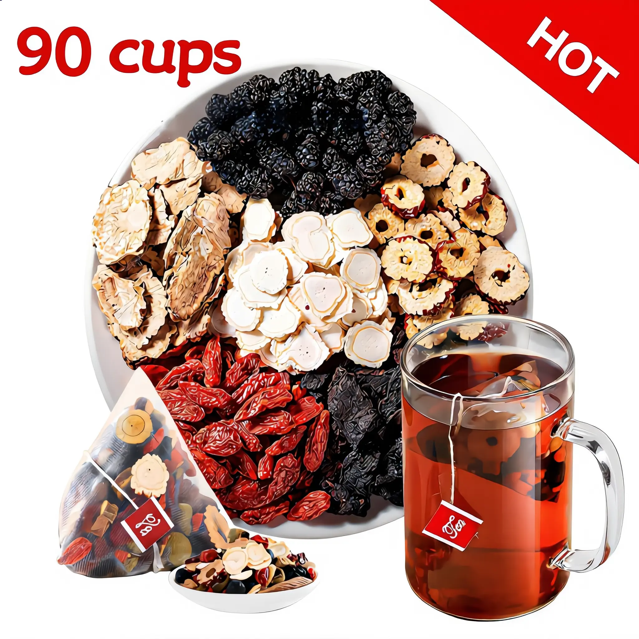 90bags Kidney Tea Formula Premium Ginseng Eight-Treasure Tea Combination Scented Tea Herbal Health Beverage 90bags Kidney Tea Formula Premium Ginseng Eight-Treasure Tea Combination Scented Tea Herbal Health Beverage