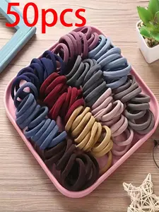 Random Color Simple High Elastic Hair Ties, Casual Versatile Hair Accessories for Women, Minimalist Ponytail Holder for Thick Hair for Daily Use, Hair Scrunchies