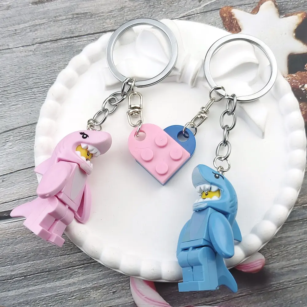 Building Block Couple Keychain - Fashion Accessory Gift for Girlfriends, Female Friends
