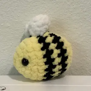 Hand crocheted bee