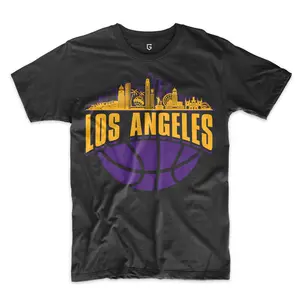Los Angeles Basketball Skyline Men's T-Shirt