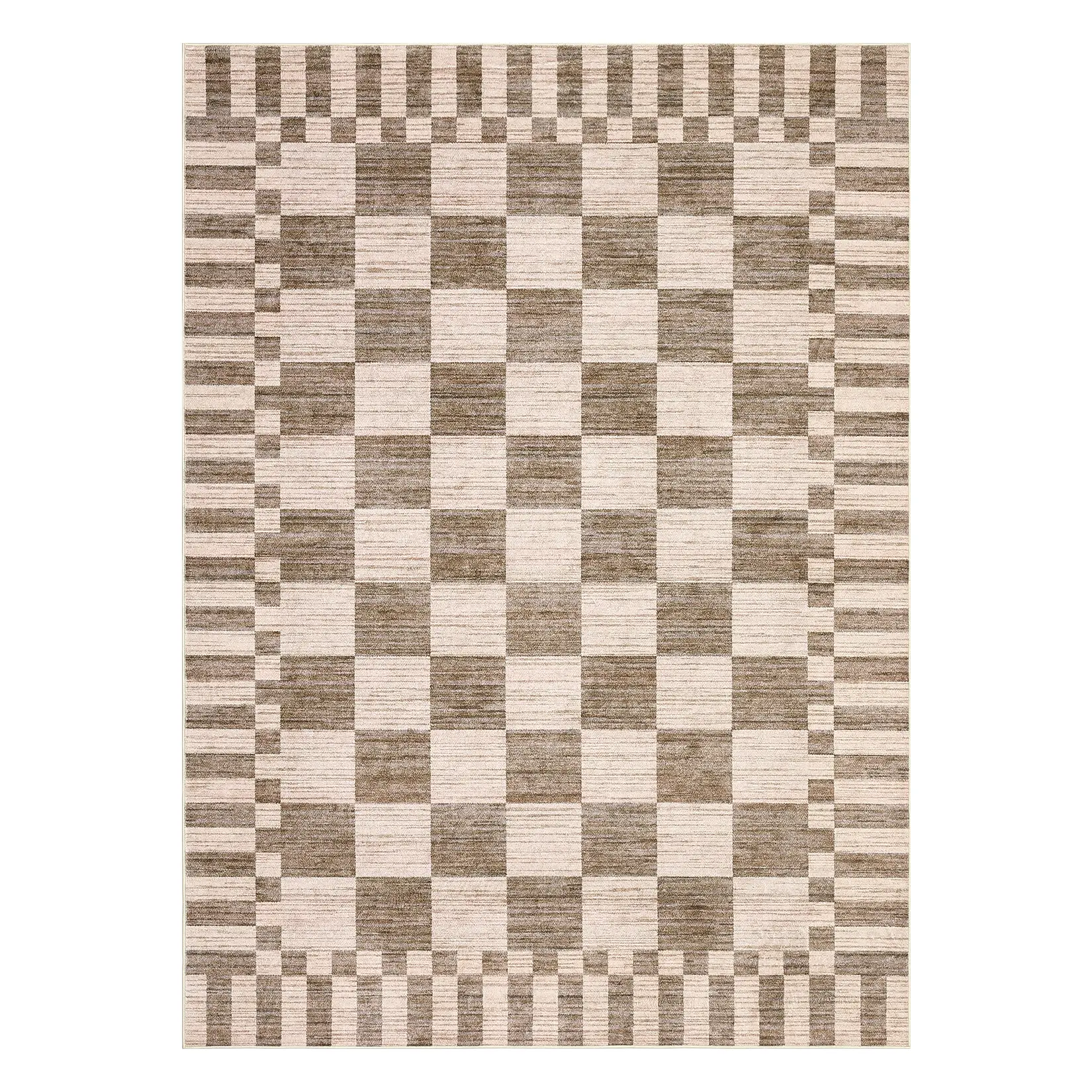 Multiple Sizes Blue and White Checkered Runner Rug, Non Slip 2×6 Washable Low-Pile Modern Geometric Rug for Kitchen Hallway Entryway, Machine Washable Rug