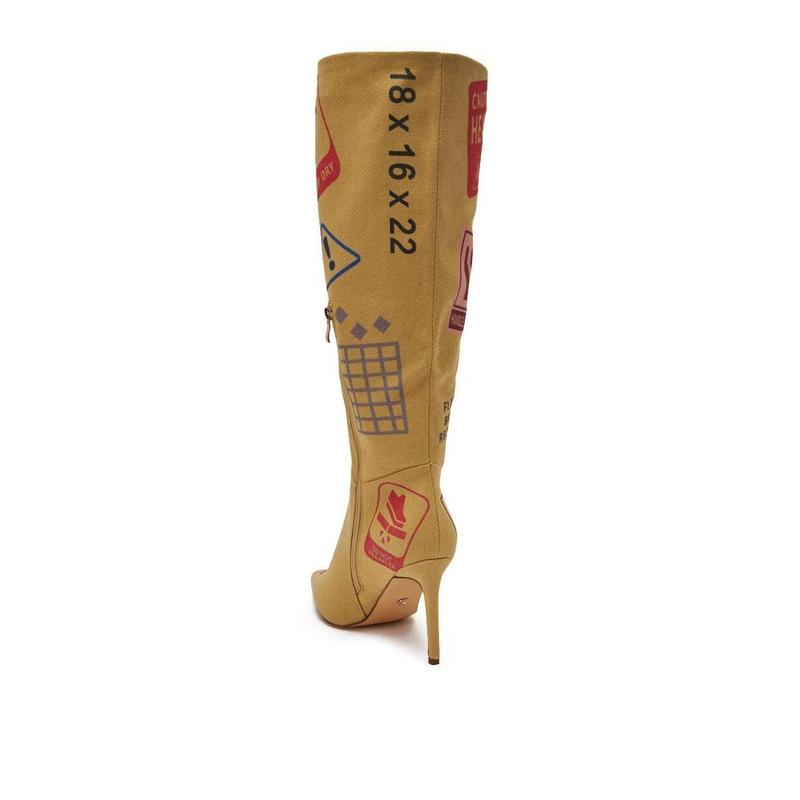 AKIRA GOLD WHOLE PACKAGE TAN STILETTO BOOT