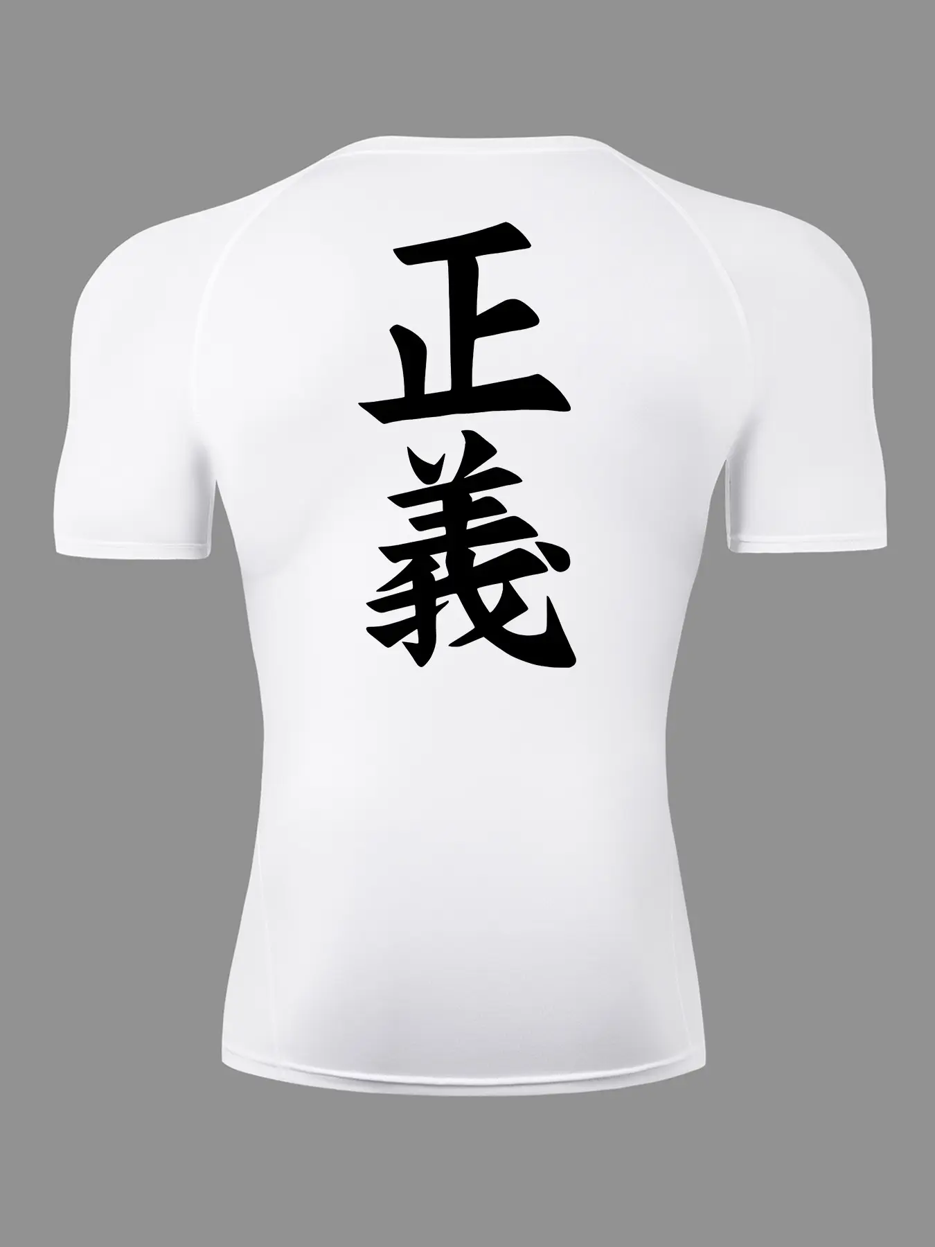 Men's Justice Character Print Short Sleeve Compression Shirt, Gym Workout Running Sporty T-Shirt, Summer Quick-Dry Breathable Round Neck Tees Tops, Tight-Fit Baselayers Undershirts Rash Guard Activewear Sportswear, Gym Apparel